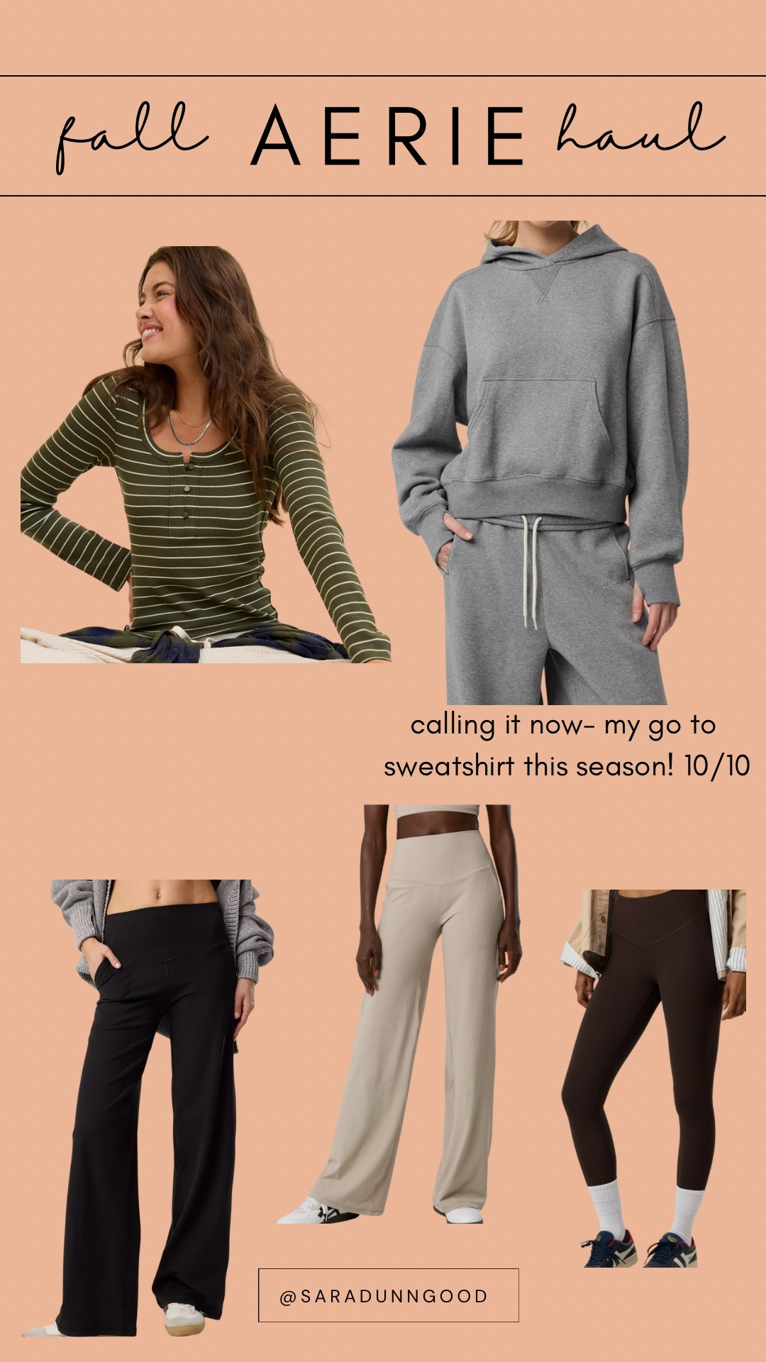 When your teen asks you for a pair of black leggings from Aerie and you try to grab a couple things for free shipping and end up loving everything you bought! These were all too good to return- the sweatshirt is 👌🏻

#LTKSaleAlert #LTKActive #LTKFallSale