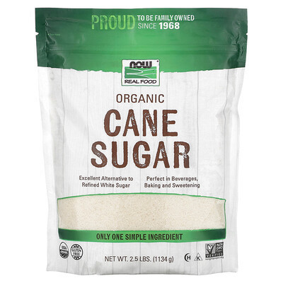 NOW Foods, Organic Cane Sugar, 2.5 lbs (1,134 g) | iHerb