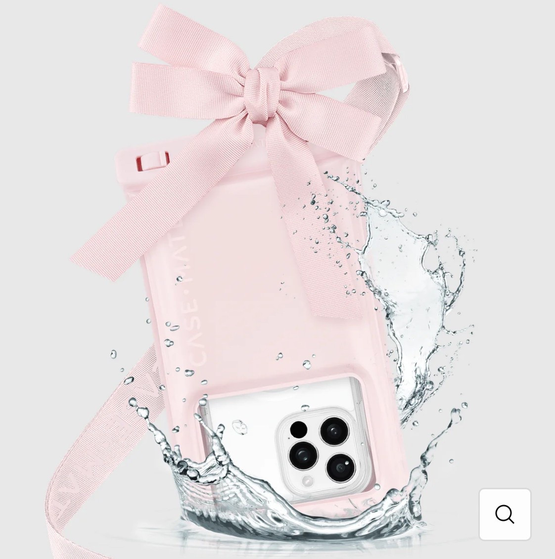 Perfect pink bow waterproof phone pouch 

#LTKSwim #LTKParties