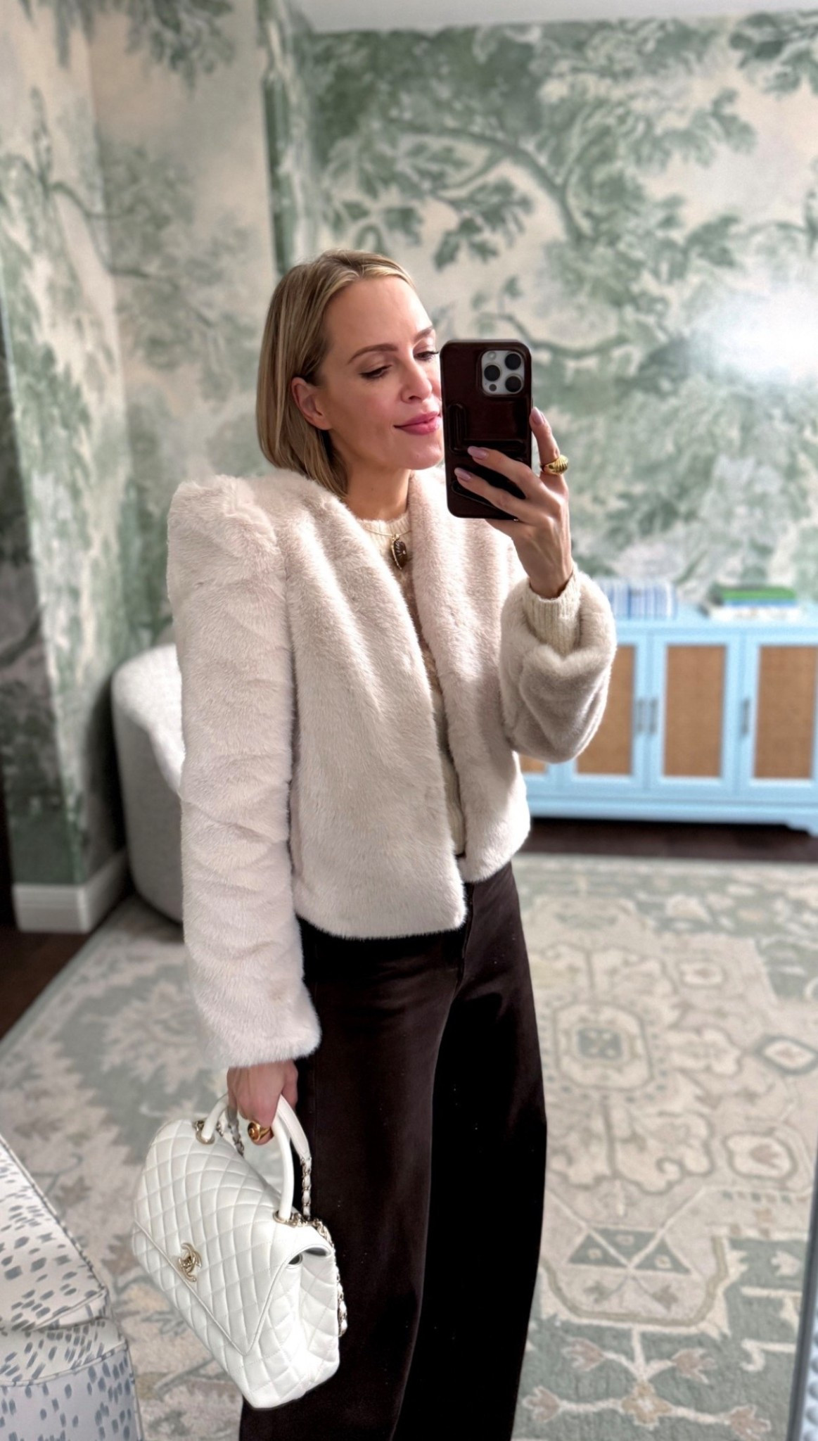 Today’s OOTD. Loving this little faux fur jacket. Suuuuper soft  

#LTKOver40 #LTKWorkwear #LTKSaleAlert