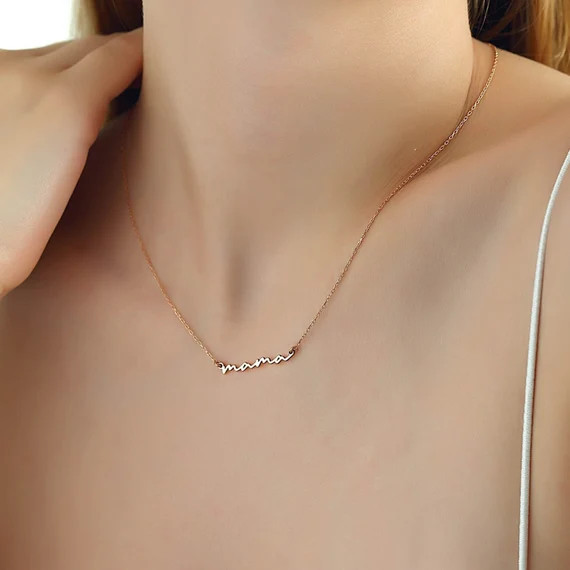 Mama Necklace New Mom Gift New Mom Jewelry Personalised | Etsy Canada | Etsy (CAD)