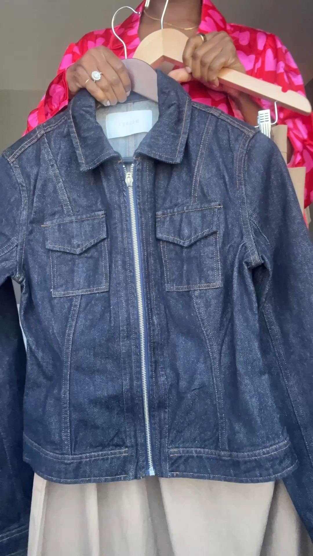 Tan folder over wide leg pants, tailored zip up denim jacket with silver white new balance sneakers and burgundy mini woven purse. My outfit for exploring Mexico City  

#LTKTravel #LTKgrwm #LTKdayinmylife