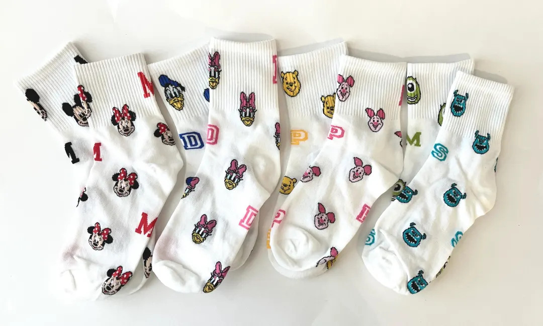 Disney Character Socks \u2013 Mickey, Minnie, Pooh, Sully Donald Daisy Piglet Mike Disneyland WDW... | Etsy (Global)