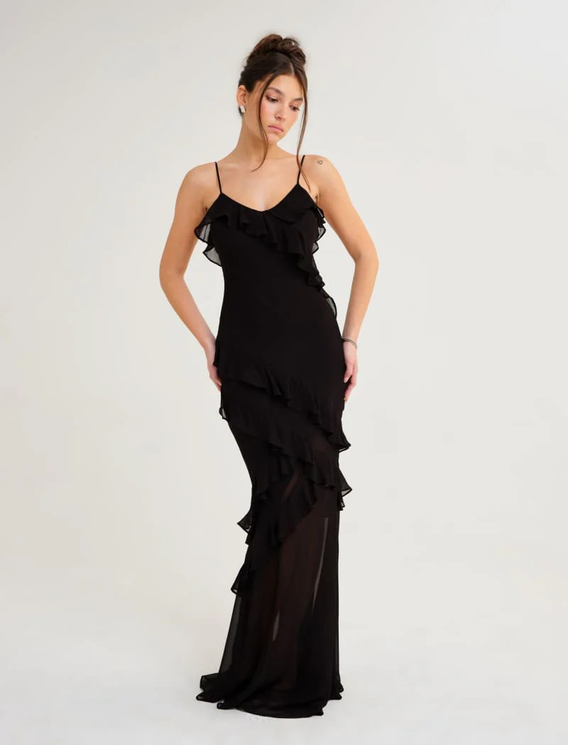 Sao Paulo Maxi Dress | Black | Rumored