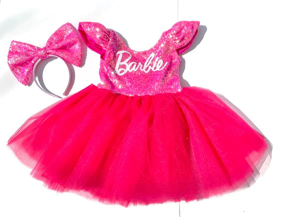 Barbie Dress, Barbie Girl Costume, Barbie Girl Dress, Barbie Tutu Dress, Barbie Girl Costume, Bar... | Etsy (US)