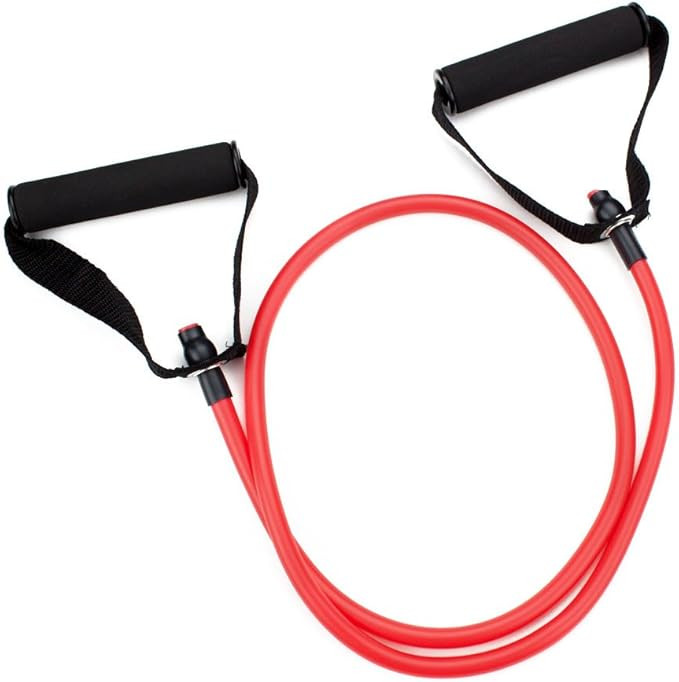 Crown Sporting Goods 4' Medium Tension (12 lb.) All-Purpose Exercise Resistance Band (Red) | Amazon (US)