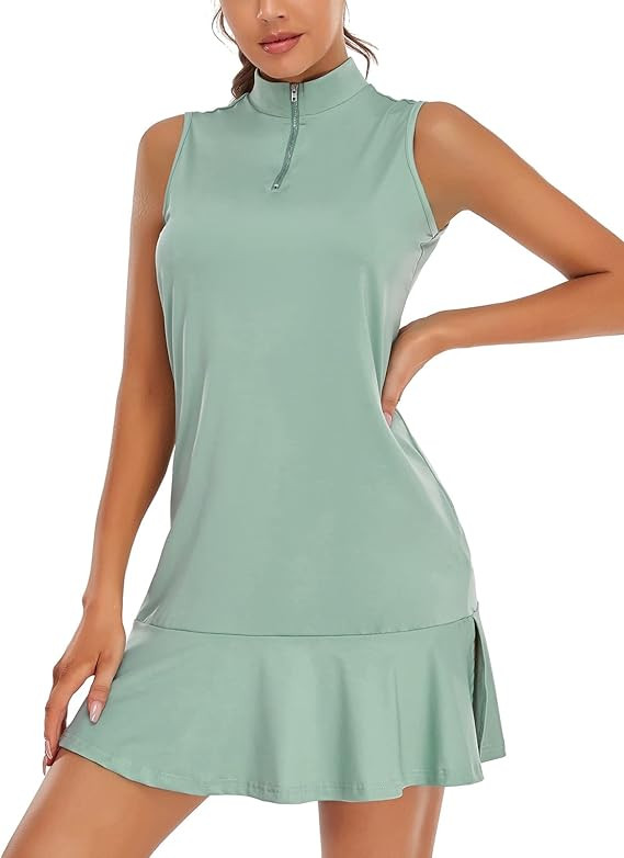 Cucuchy Womens Golf Tennis Dress Sleeveless Athletic Sports Workout Dresses | Amazon (US)