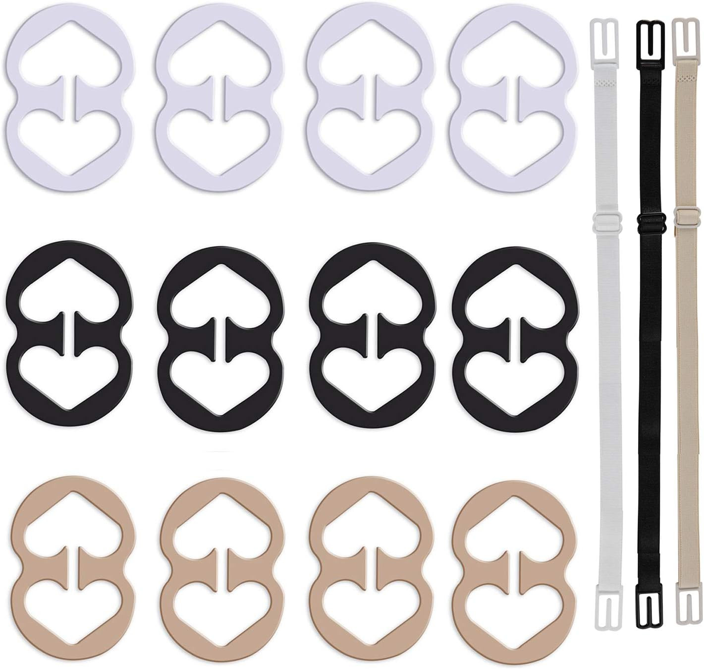 W-Plus Bra Strap Clips, Bra Extender 3 Hooks, Bra Clips and Bra Straps Holder - Conceal Straps - Cleavage Control | Amazon (US)