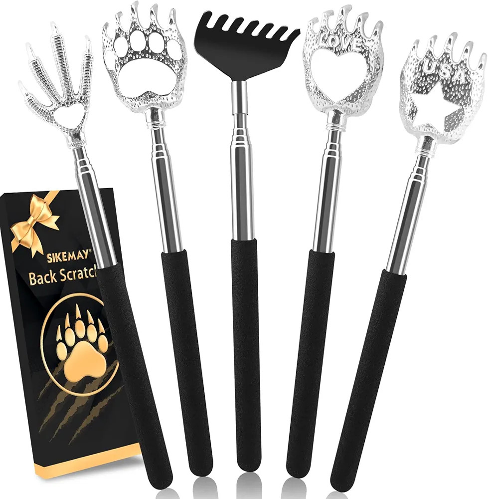 SIKEMAY 5 Pack Back Scratcher, Fathers Day Dad Gifts, Stocking Stuffers for Men Women Adults Teen... | Amazon (US)
