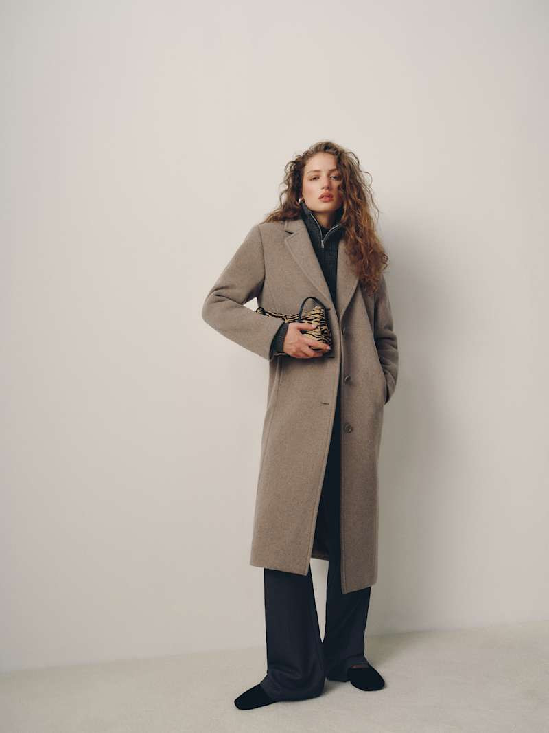 Reformation Alisa Coat Grey Medium | Reformation (Global)