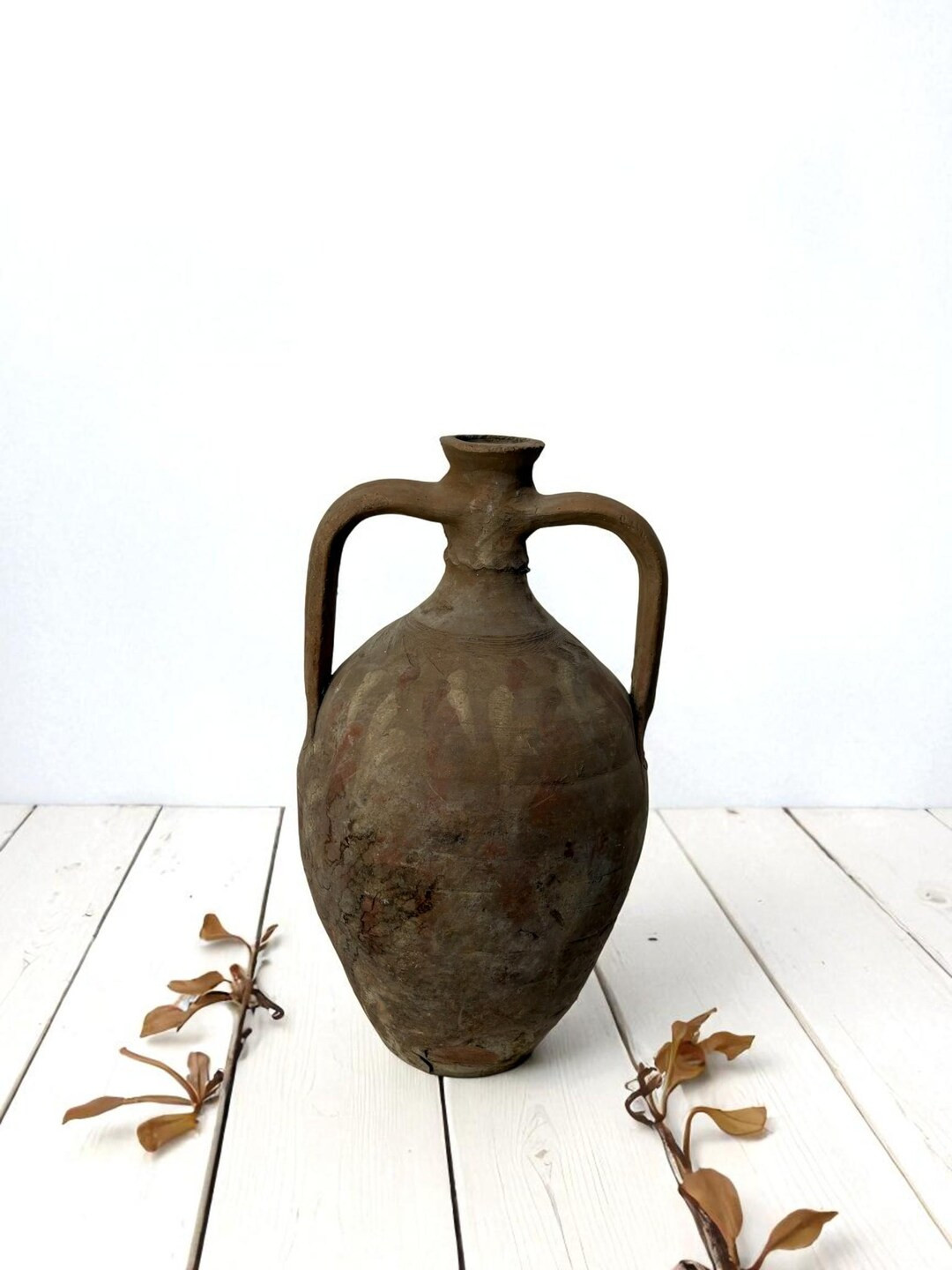 Rustic Farmhouse Ceramic Vase – Handmade Cottage Flower Pot - Etsy | Etsy (US)