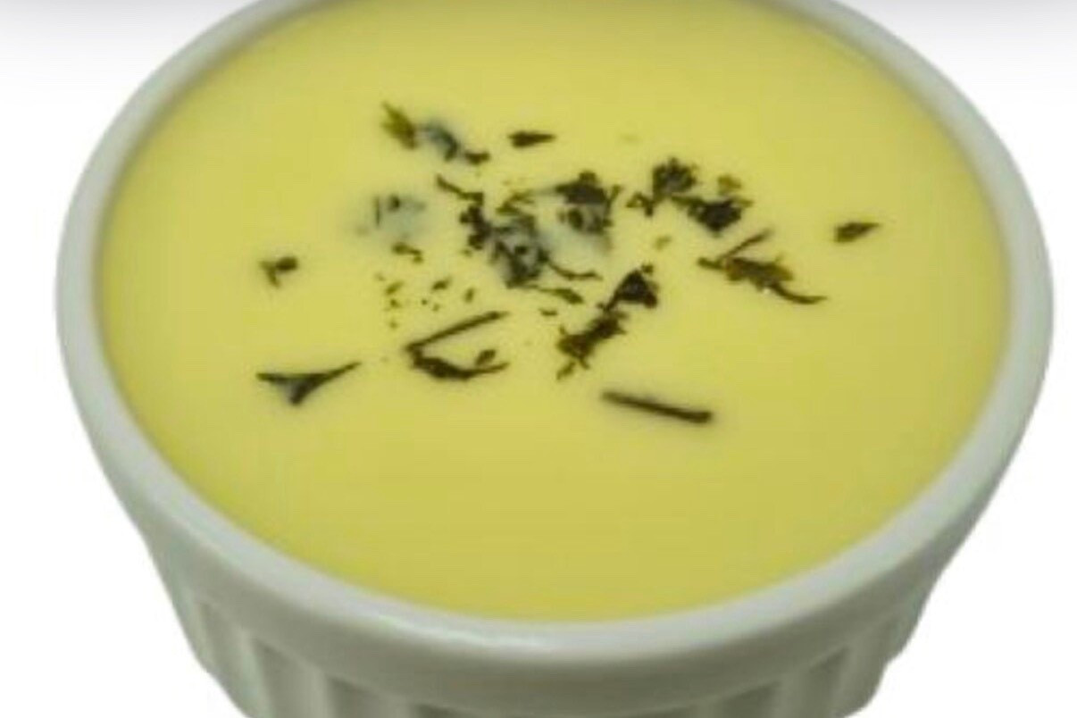 Lemon butter sauce- fake food plate wall