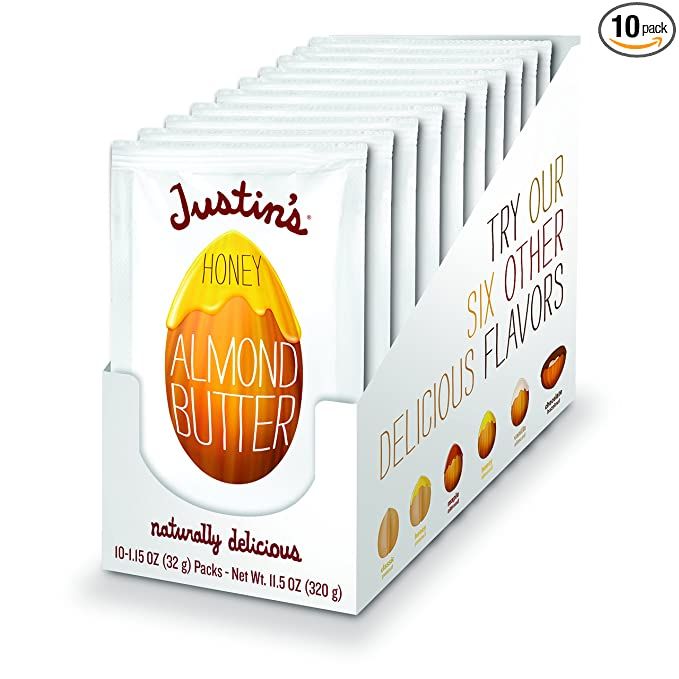 Justin's Honey Almond Butter Squeeze Packs, Gluten-free, Non-GMO, Sustainably Sourced, 1.15 Ounce... | Amazon (US)