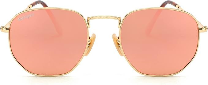CONRAD RÖNTGEN Polygon Sunglasses for Men and Women Hexagon Small Square UV Protection Lens | Amazon (US)
