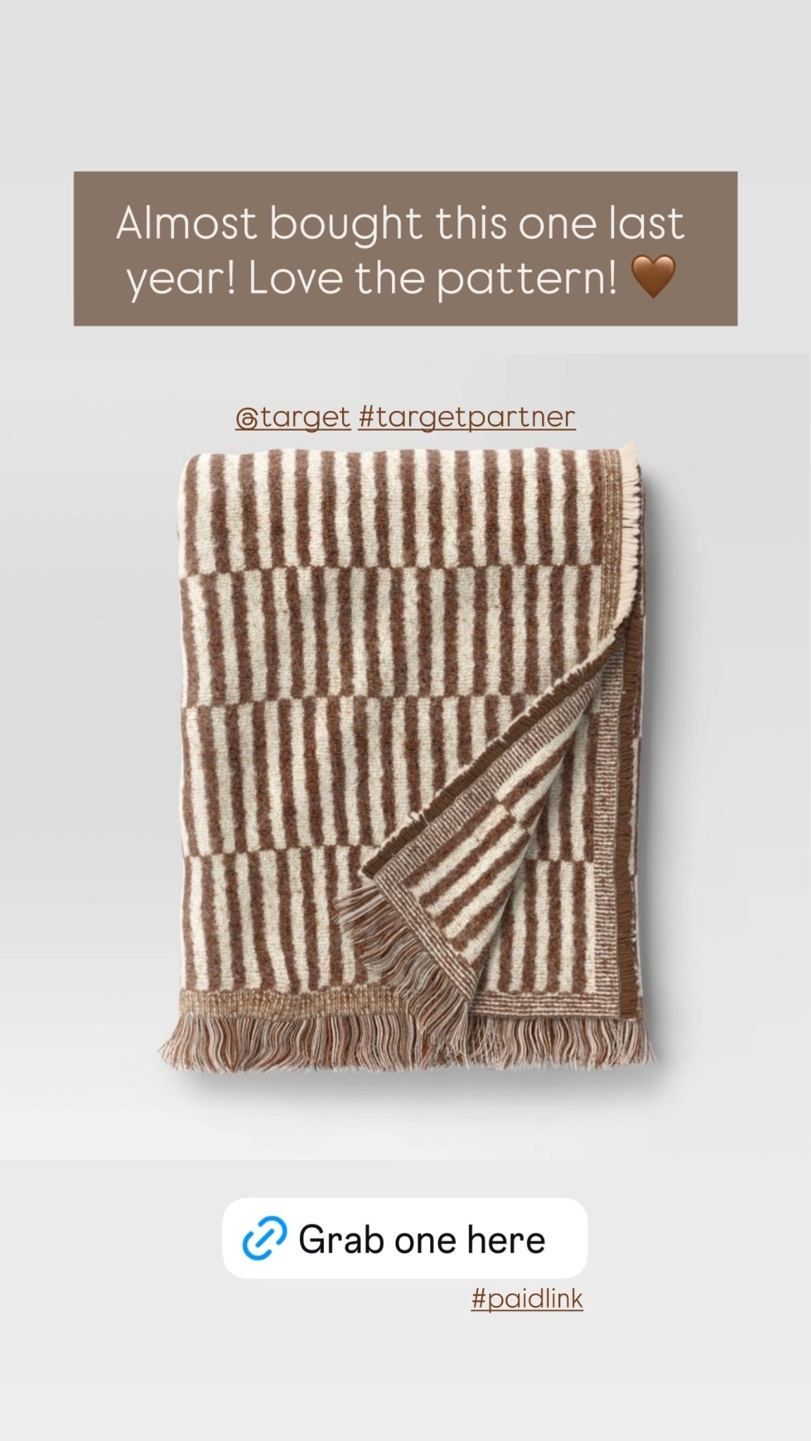 Almost bought this one last year! Love the pattern! 🤎 

#LTKFindsUnder50 #LTKSeasonal #LTKHome