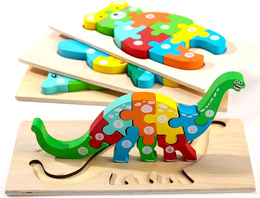 Montessori Mama Wooden Toddler Puzzles for Kids Ages 2-4, Montessori Toys for 3 Year Old, Animal ... | Amazon (US)