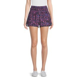 No Boundaries Juniors Smocked Stretch Shorts, 3-Pack - Walmart.com | Walmart (US)