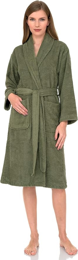 TowelSelections Womens Shawl Robe, Luxuriously Soft Bathrobe, Cotton Terry Cloth Bath Robe for Wo... | Amazon (US)