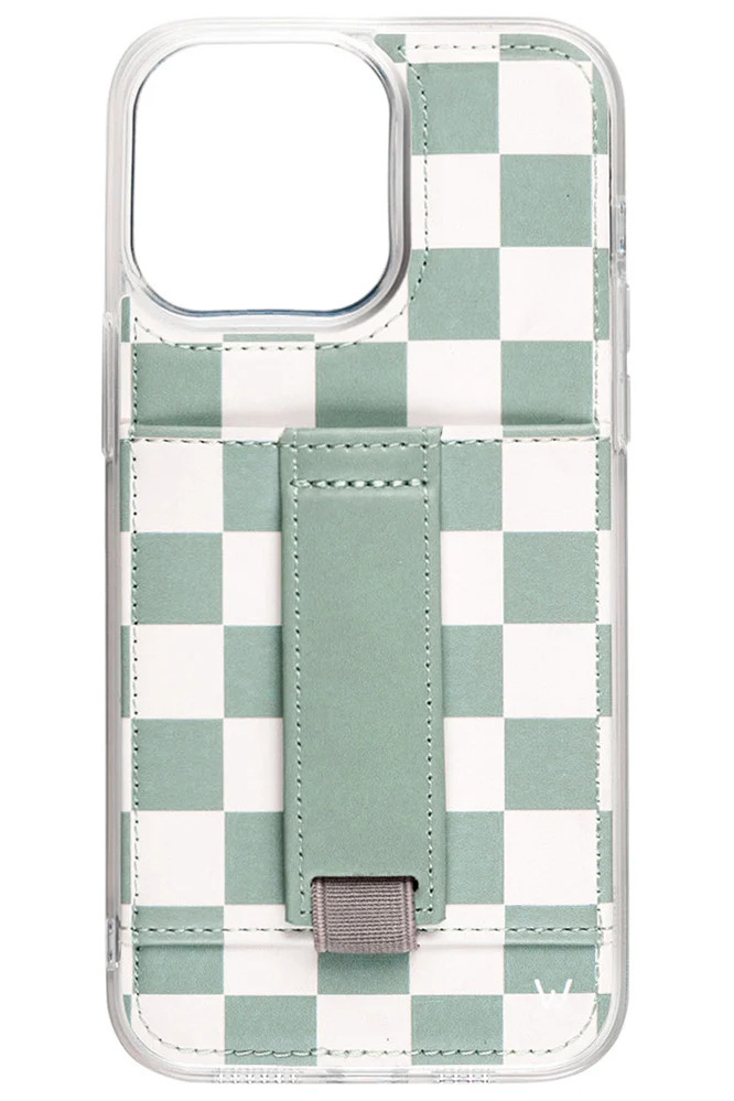 Seafoam Check by Our Faux FarmhouseiPhone 15 Pro Max | Walli Cases