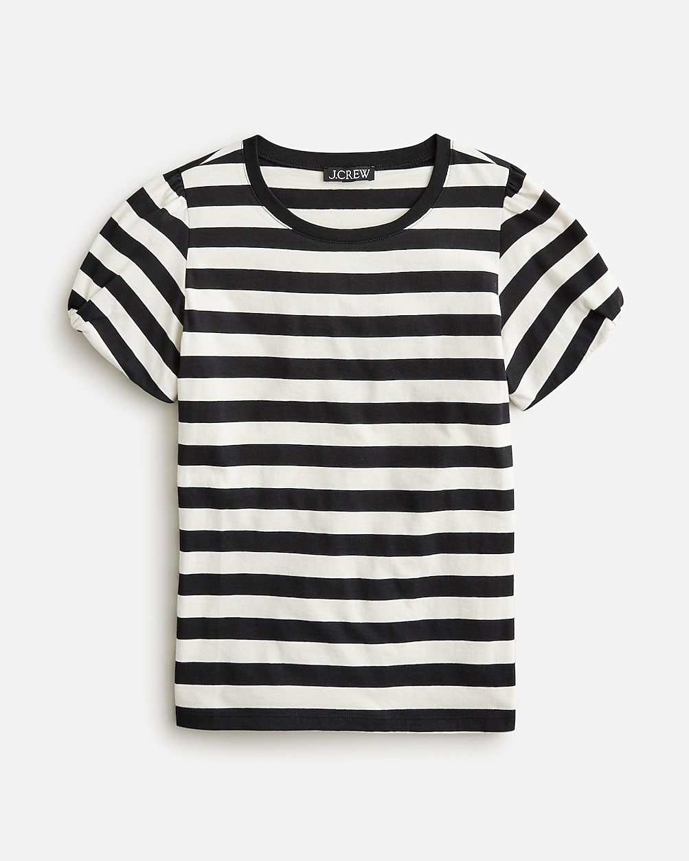 Vintage jersey puff-sleeve T-shirt in stripe | J. Crew US