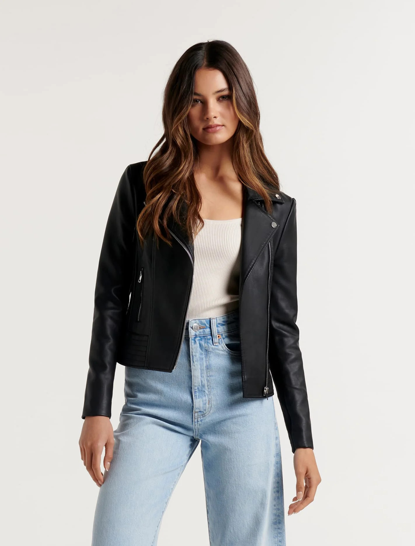 Skye Vegan Leather Biker Jacket | Ever New (CA)