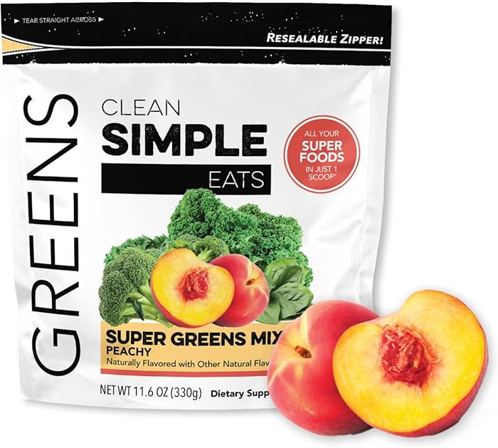 Clean Simple Eats Super Greens Powder, Naturally Flavored Greens Powder with Chlorella, Spirulina... | Amazon (US)