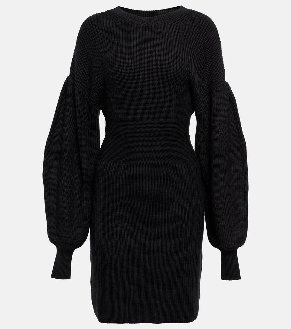 Balloon-sleeve ribbed-knit sweater dress | Mytheresa (US/CA)