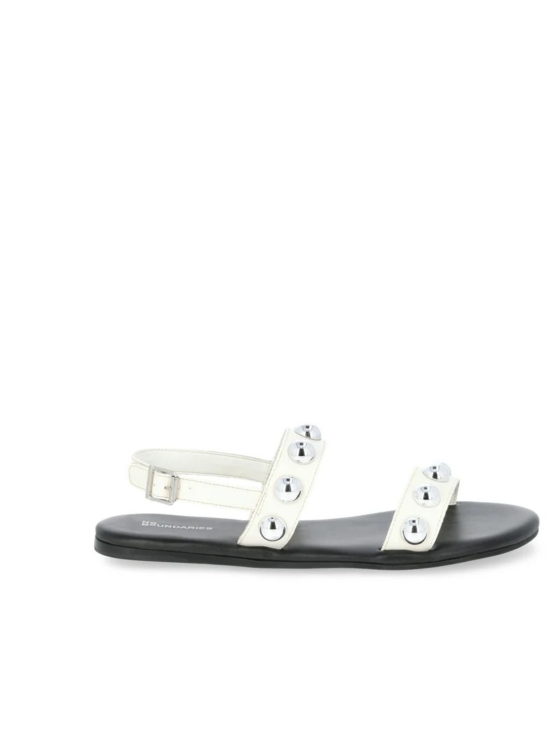 No Boundaries Studded Flat Sandals, Women's | Walmart (US)