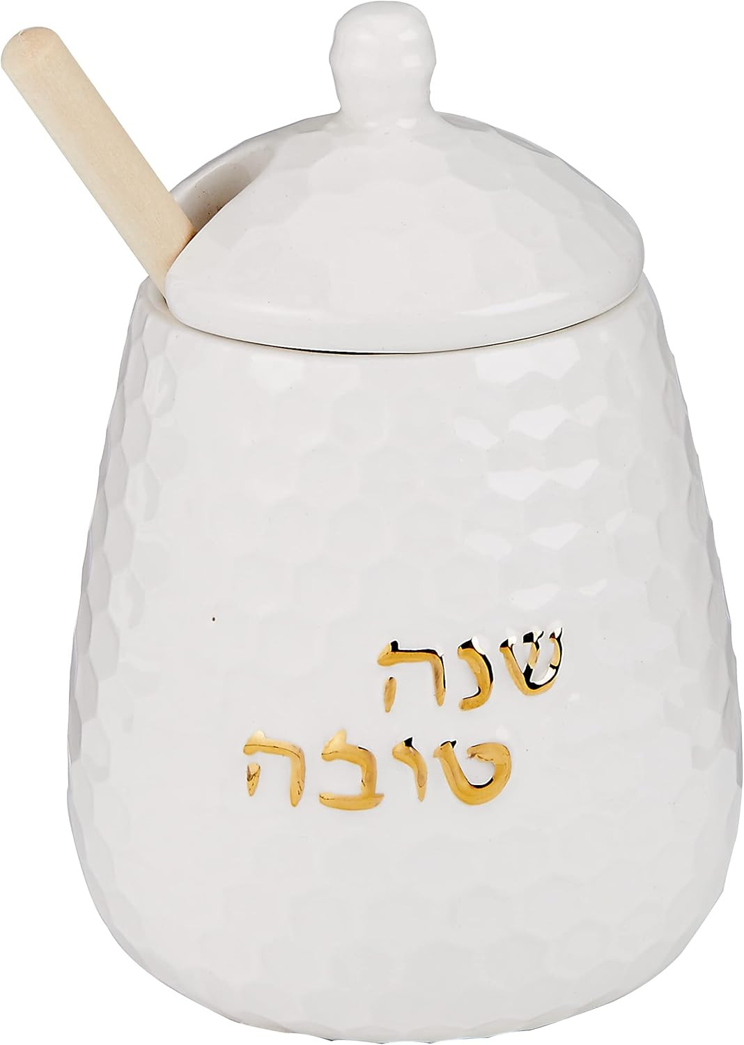 Rite Lite Shana Tova Classic Ceramic Honey Dish With Honey Dipper For Jewish New Year | Amazon (US)