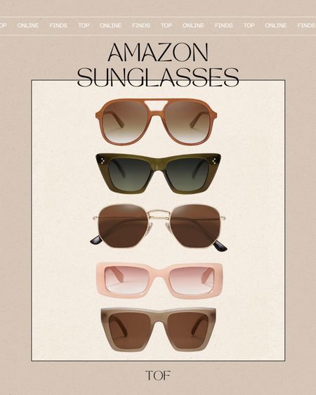 Amazon sunglasses ☀️ 

Amazon, Amazon fashion, Amazon finds, spring fashion, sunglasses 

#LTKunder100 #LTKunder50 #LTKSeasonal