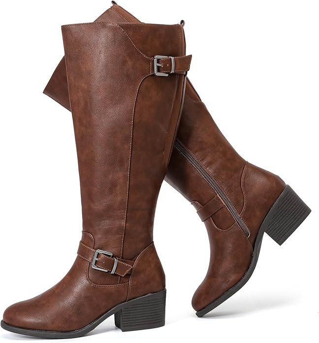 Luoika Women's Extra Wide Calf Knee High Boots, Wide Width Winter Tall Boots. | Amazon (US)