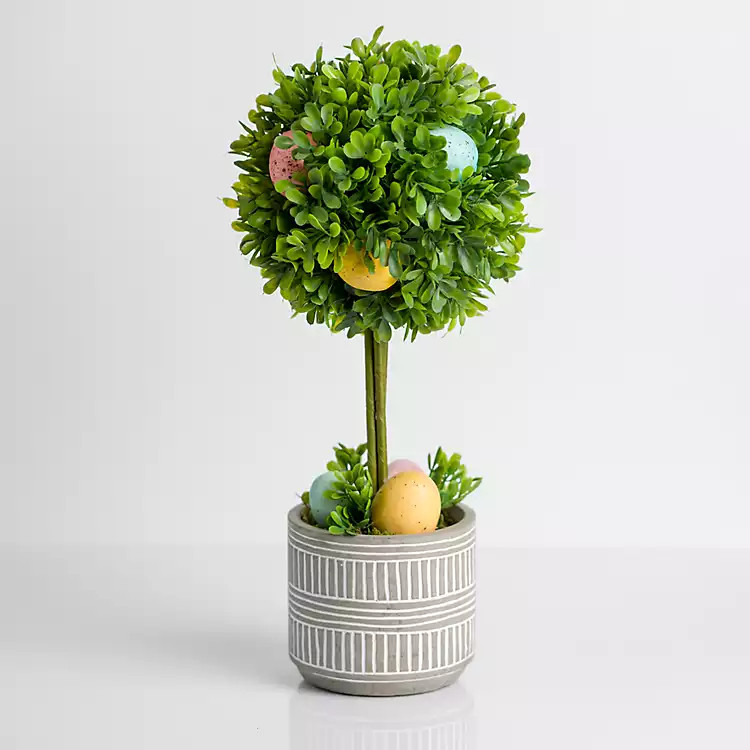 New! Easter Egg Boxwood Topiary | Kirkland's Home
