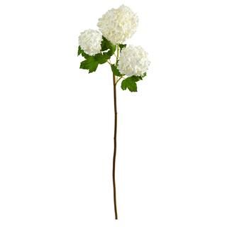 White Snowball Hydrangea Artificial Flower Stem, 2ct. | Michaels Stores