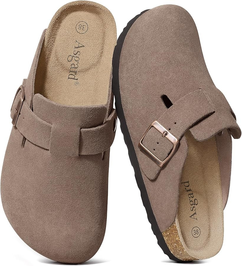 Asgard Genuine Suede Clogs for Women Men Leather Mules Arch Support Potato Shoes with Comfort Cor... | Amazon (US)
