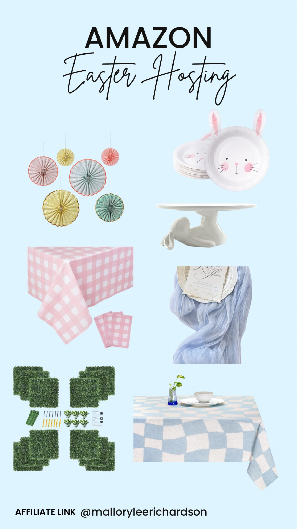 Cute and affordable Easter hosting items!! 
Easter party, spring, holiday, table cloth, table runners, Easter decor, spring decor, party decor, hosting essentials, party plates, bunny decor, amazon, Easter 

#LTKparties #LTKSeasonal #LTKfamily