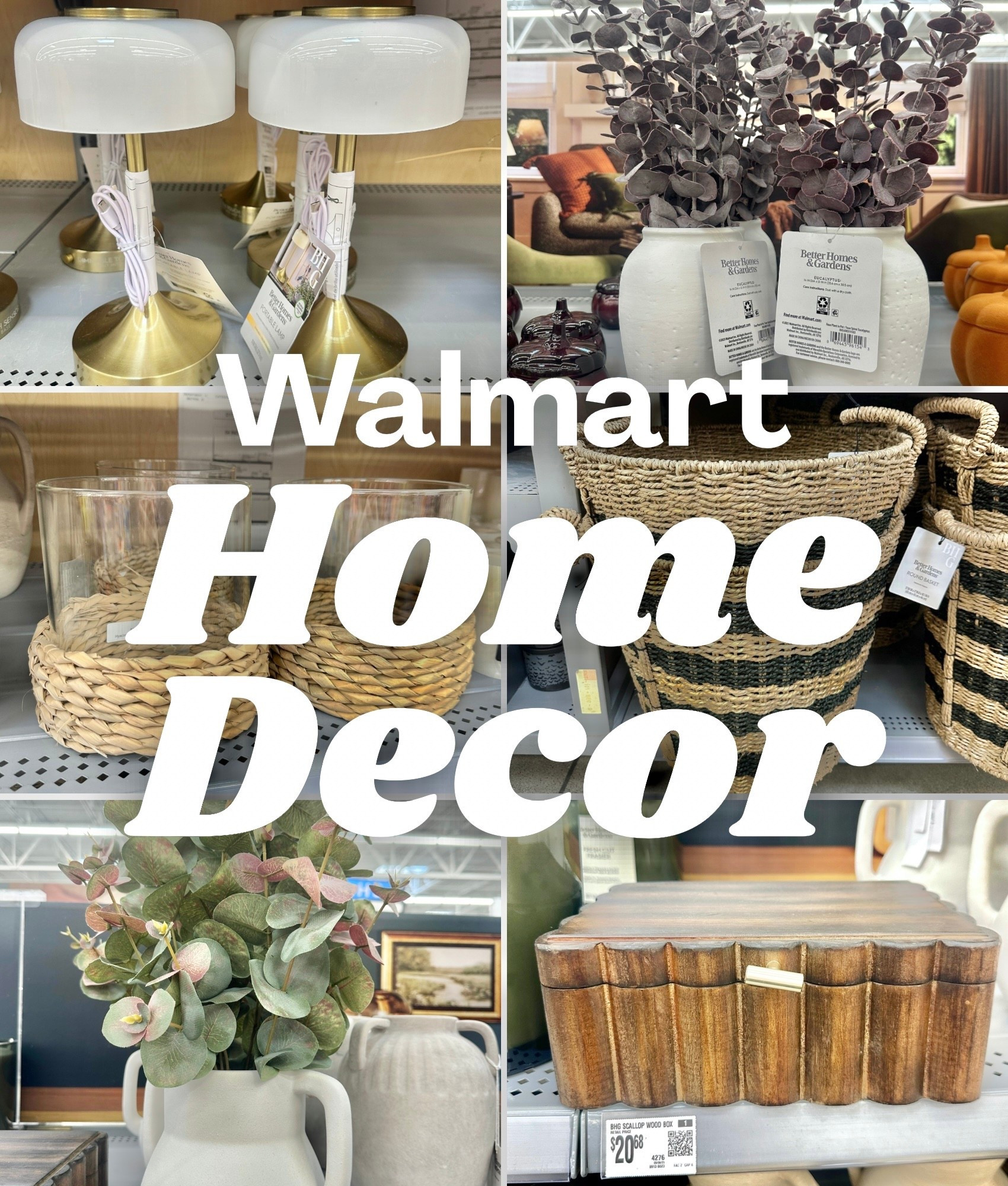 Walmart Home Decor Finds - Modern Farmhouse Design Style, Traditional Home, Living Room/Dining Room Decor, Affordable Decorations, Faux Plants, Lamps, Baskets, Decorative Boxes

#LTKHome #LTKSeasonal