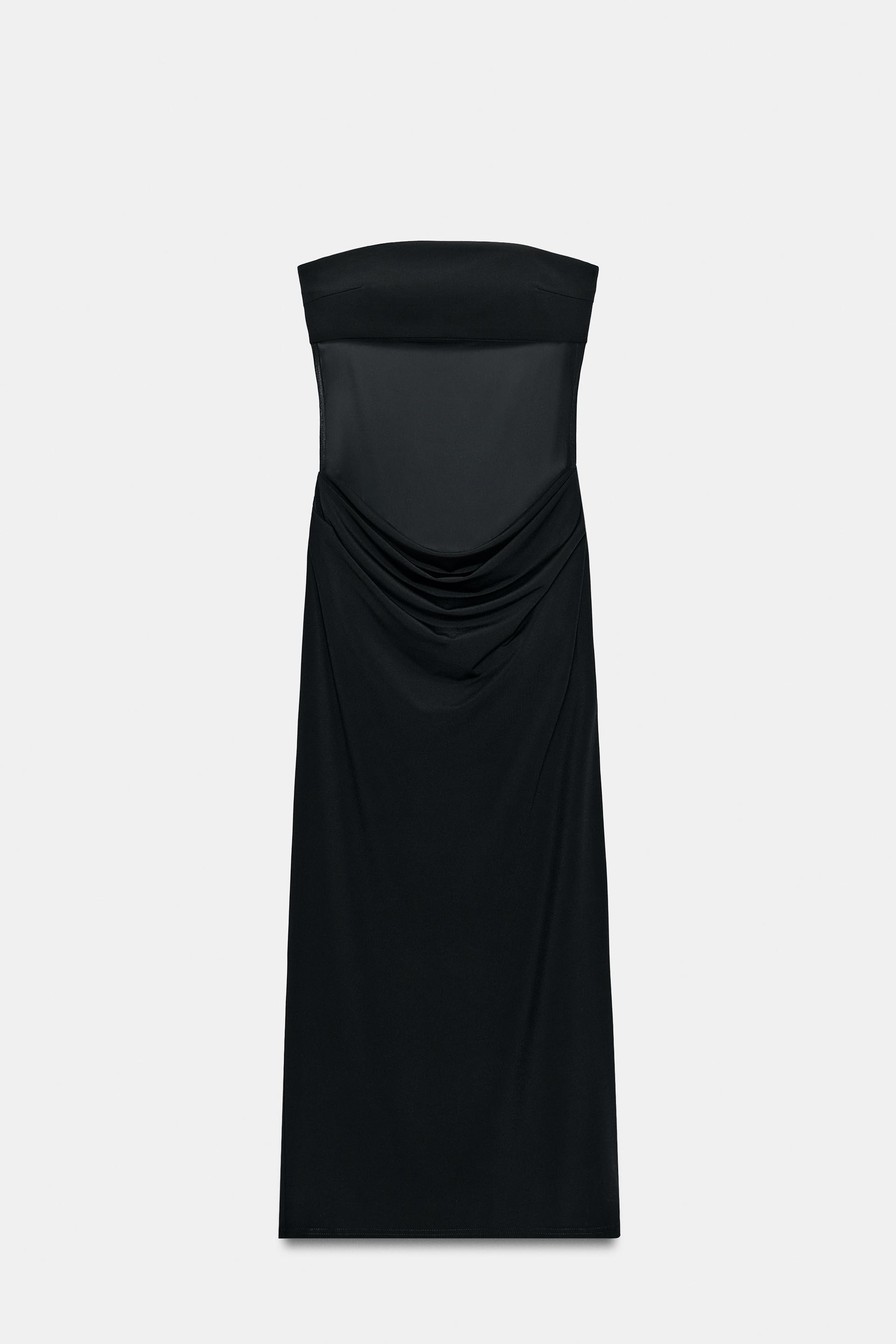 ROBE MI-LONGUE DRAPÉE BIMATIÈRE | Zara FR