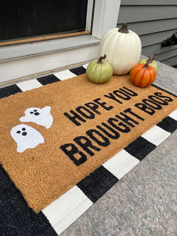 Hope You Brought Boos Doormat Halloween Doormat Fall - Etsy | Etsy (US)