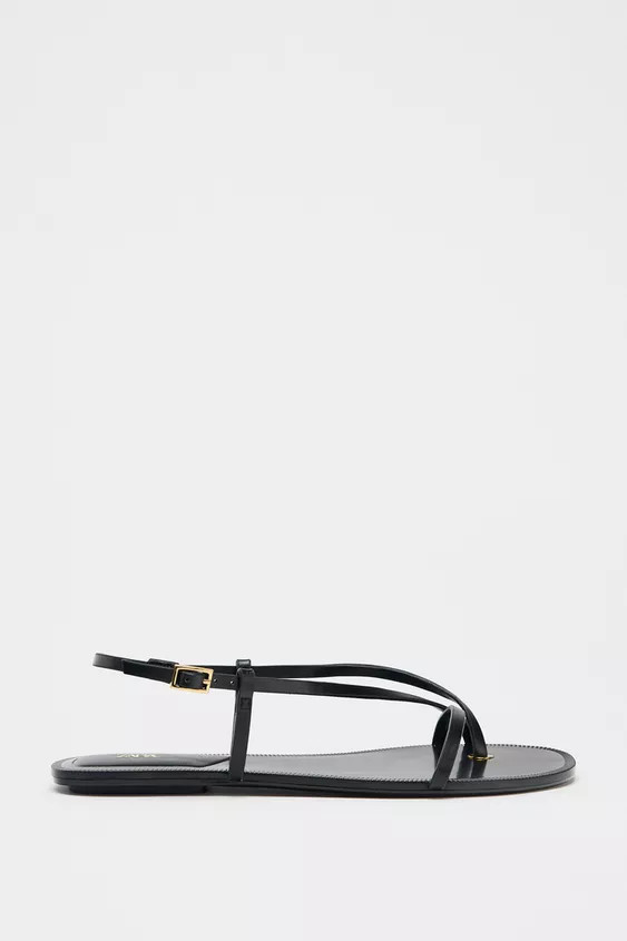 FLAT SANDALS WITH METAL DETAIL | Zara UK