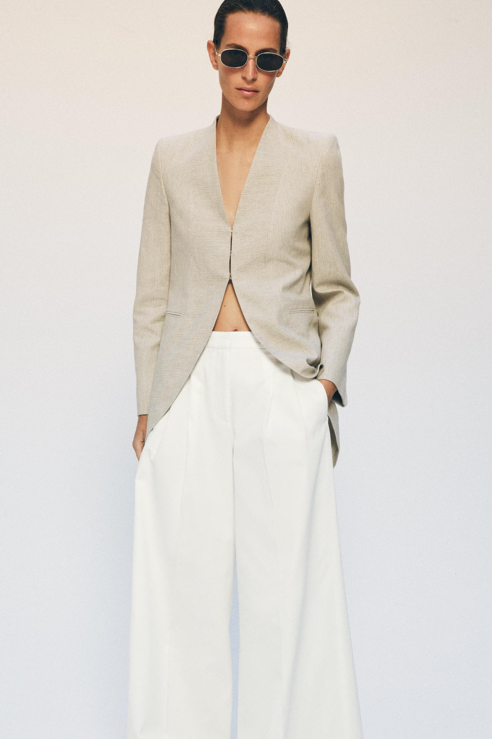 ZW COLLECTION LONG STRIPED BLAZER | Zara US