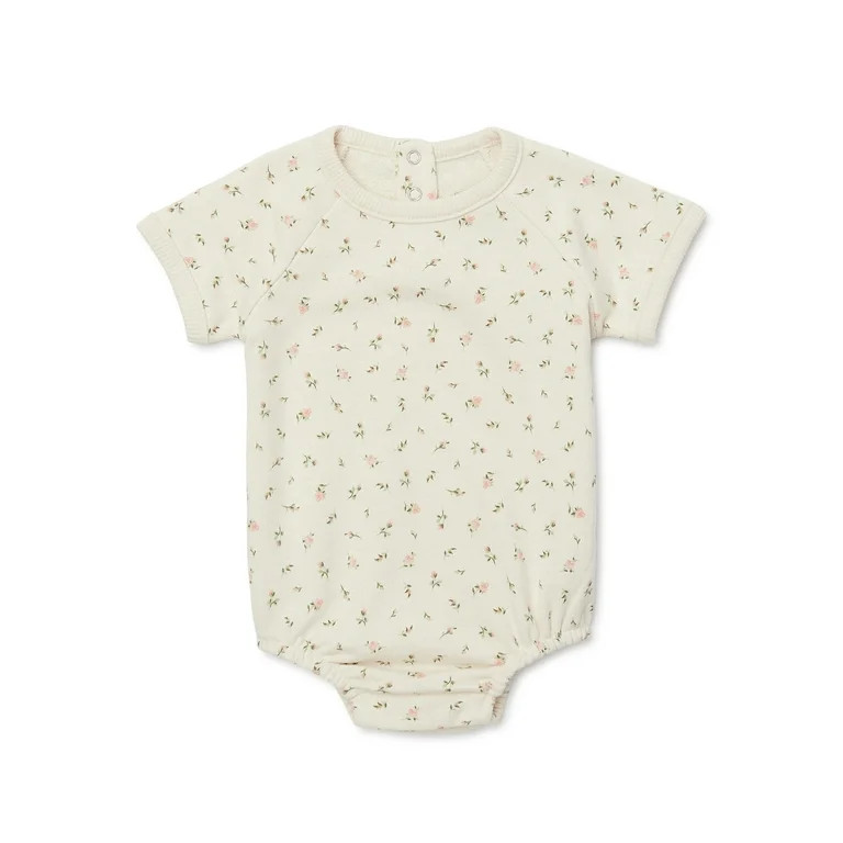 easy-peasy Baby Short Sleeve French Terry Print Bodysuit, Sizes 0-24 Months | Walmart (US)