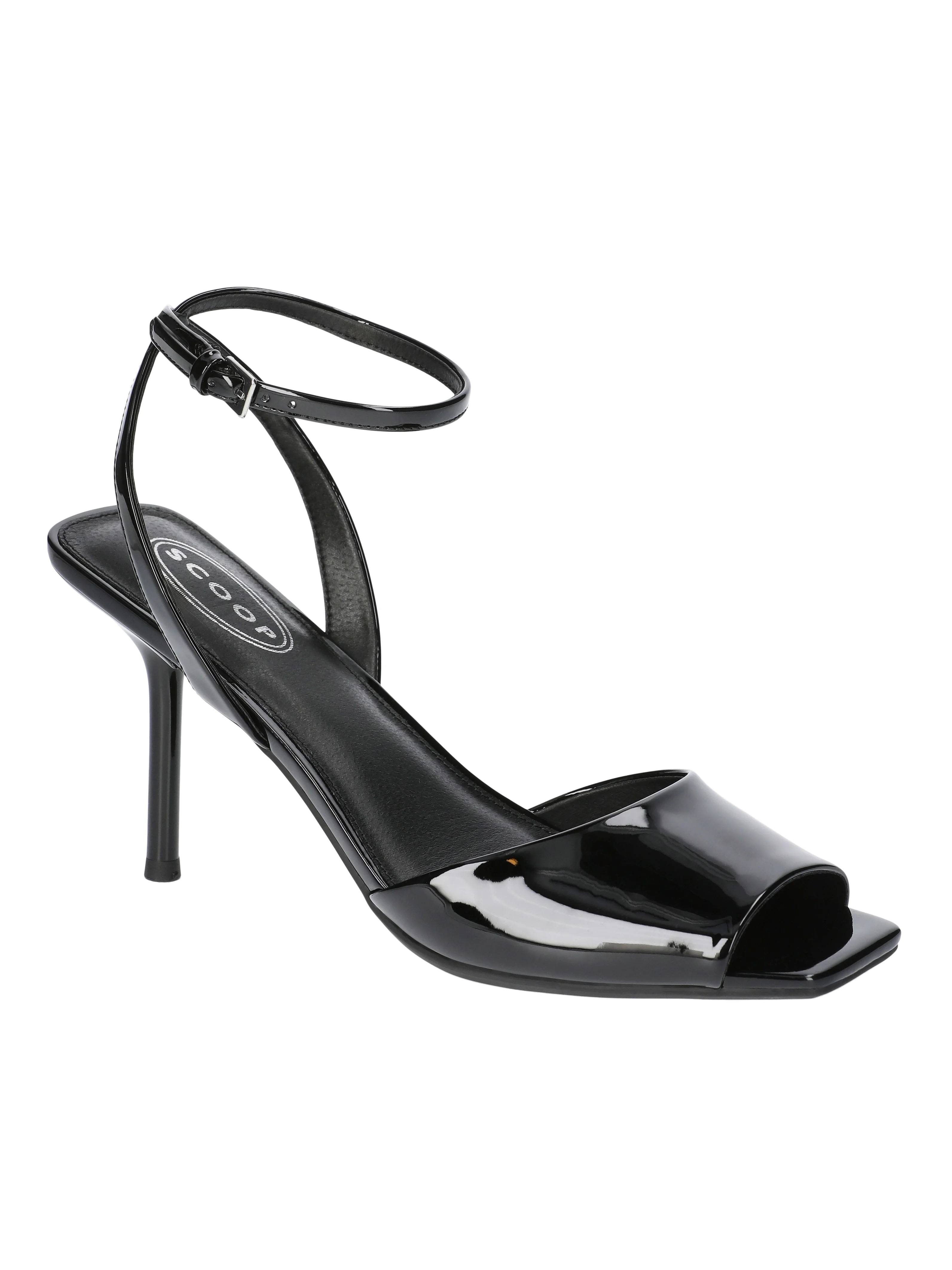 Scoop Women's Ankle Strap Peep Toe Stiletto Heeled Sandals | Walmart (US)