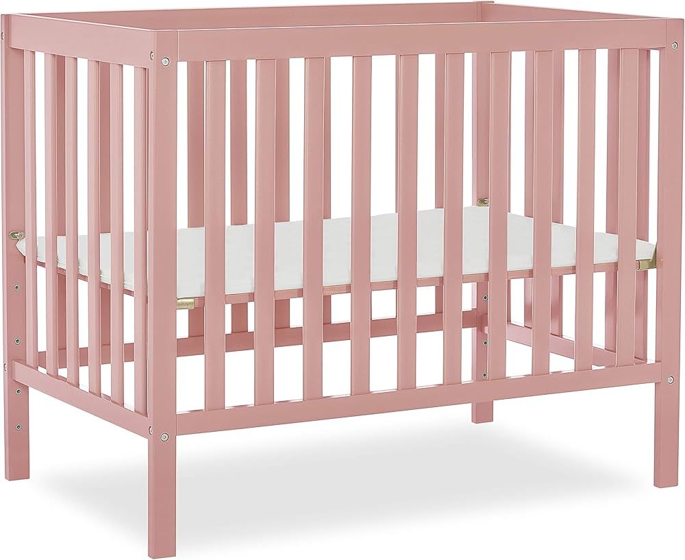 Dream On Me, Edgewood 4-in-1 Convertible Mini Crib, Dusty Pink | Amazon (US)