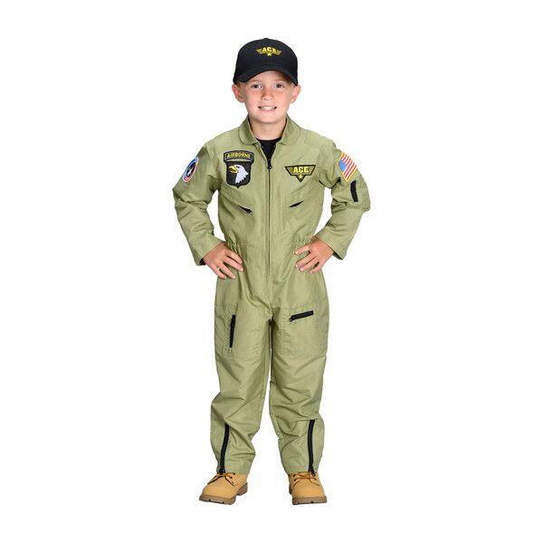 Jr. Fighter Pilot Suit with Embroidered Cap | Maisonette