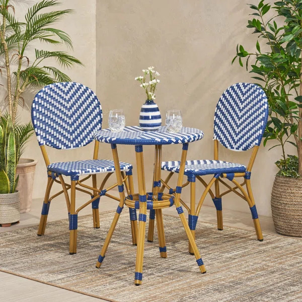 Ollegard Round 2 - Person 21.75'' Long Bistro Set | Wayfair North America