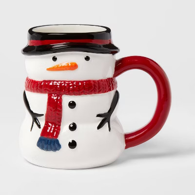 13oz Earthenware Snowman Mug - Threshold™ | Target