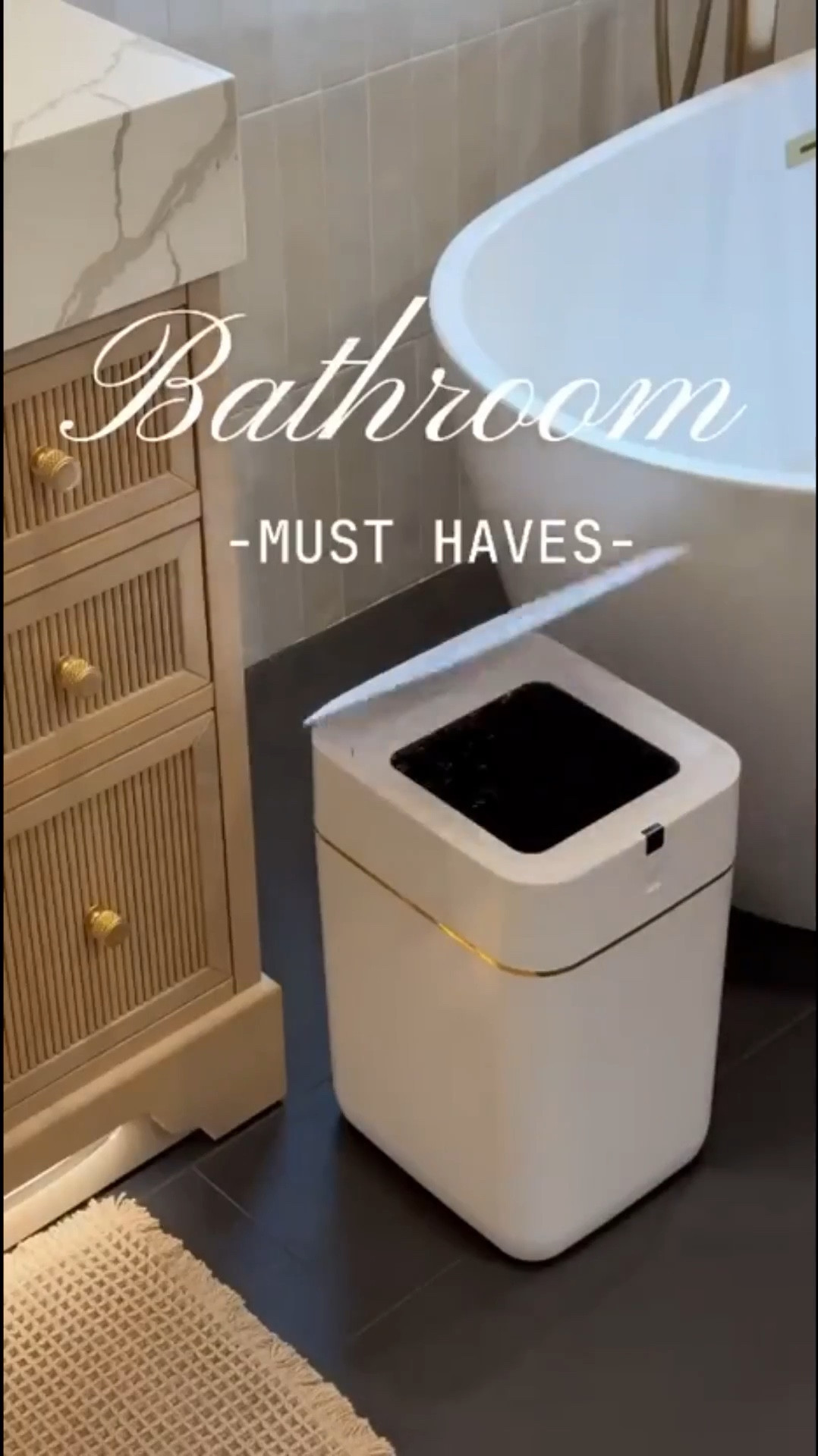 Tired of applying stickers to your containers only to have them turn out crooked? 😆 Try this simple hack: flip the new sticker and align it with the existing sticker, then roll the container to apply it evenly. Voilà! Perfectly placed stickers every time!

Here are my top picks for practical yet stylish bathroom essentials!

	1.	Automatic Trash Can: This game-changing trash can is self-emptying, making bathroom cleanup a breeze.

	2.	Designer Shower Soap Dispensers: Elevate your bathroom's aesthetic with these sleek, high-end looking dispensers.

	3.	Versatile Suction Hooks: These hooks work wonders on glass, textured tile, and even come with 3M attachments for added security on rough surfaces.

	4.	Hair Catcher: A must-have for avoiding clogged drains, this handy tool keeps your bathroom plumbing flowing freely.

	5.	I'm loving the Nordic-style teak bath mats, which come in various sizes and finishes, including oiled.

	6.	The acrylic bath tray is also stunning, with its clear design that adds a touch of minimalist chic.

	7.	Waffle bath mats are another must-have - they're not only gorgeous, but also non-slip.

	8.	And for a practical touch, a soap and lotion pedestal is a game-changer, keeping water spills and accumulation under control.

	9.	These finds combine functionality with style, making them perfect for a practical bathroom upgrade!

👇 Tap the link below to shop everything and transform your space! Tell me in the comments which one you’re grabbing first!

#LTKHome #BathroomInspo #HomeMustHaves #StyleAndFunction #HomeHacks 

#LTKSaleAlert