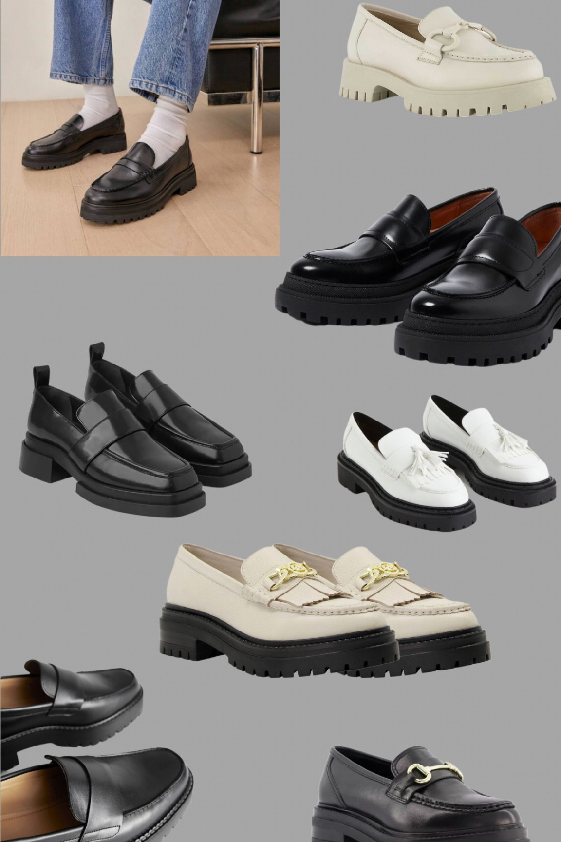 Chunky loafers. 
Add an edge to any outfit with a chunky loafer