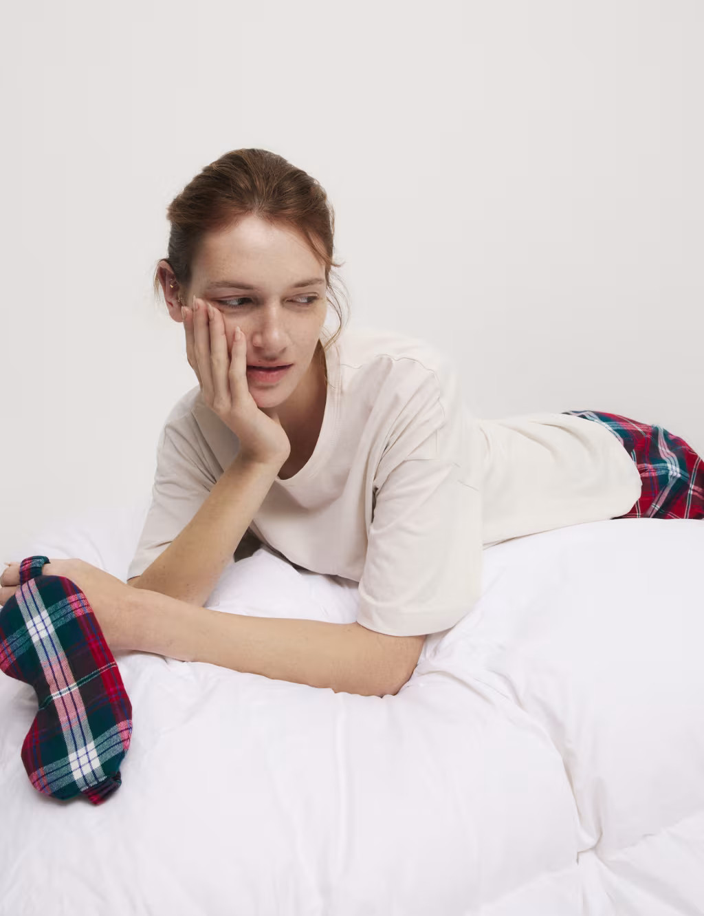 Women's Checked Family Christmas Pyjama Set With Eye Mask | Marks & Spencer (UK)