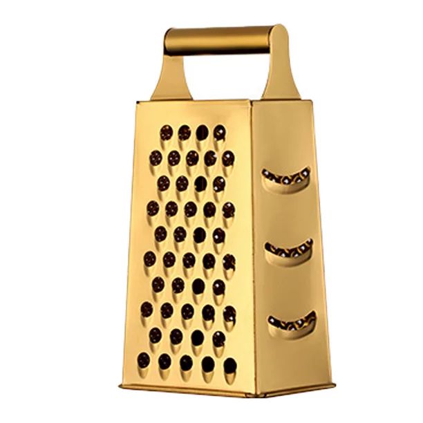 Professional Box Grater, Stainless Steel with 4 Sides, Best for Parmesan Cheese, Vegetables, Gold | Walmart (US)